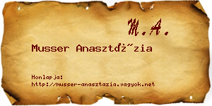 Musser Anasztázia névjegykártya